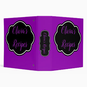 Vibrant, Bold Fuchsia Purple Personalized Binder
