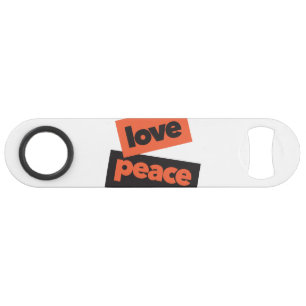 Vibrant, bold, simple, urban design of Love Peace Bar Key