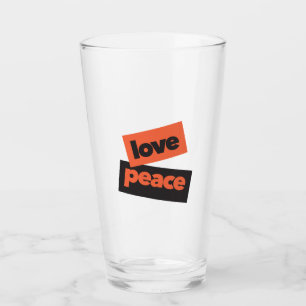 Vibrant, bold, simple, urban design of Love Peace Glass