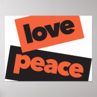 Vibrant, bold, simple, urban design of Love Peace