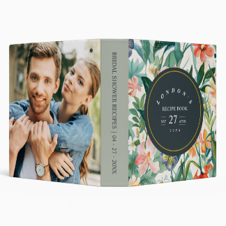 Vibrant Botanical Floral Photo Bridal Shower Binder