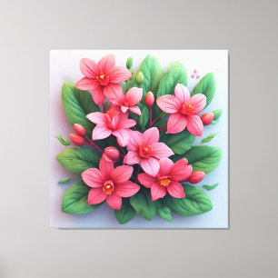 Vibrant Bouquet With Pink Flowers Canvas Print