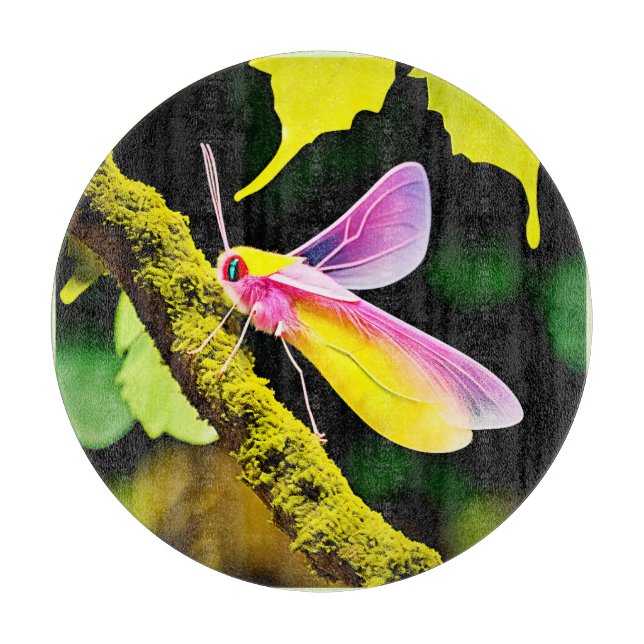 Vibrant Branch Insect Design Cutting Board (Front)