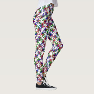 Vibrant Bright Colourful Pattern  Leggings