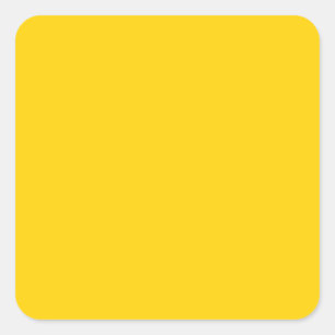 Vibrant Bright Yellow Customizable Solid Colour Square Sticker