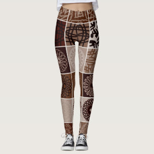 Vibrant brown colour "Ratti_Creative_Arts" Legging