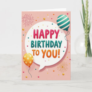 Vibrant Bubble Birthday Card