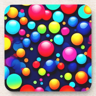 Vibrant Bubble Pop Art Coaster