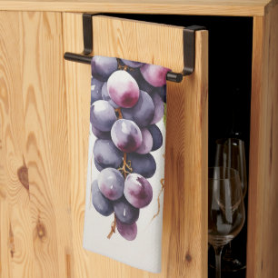 Vibrant Bunch of Grapes Tea Towel