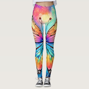 Vibrant Butterfly Art Leggings