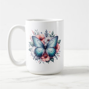 Vibrant Butterfly Floral Bouquet Art-96283 Coffee Mug