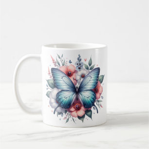 Vibrant Butterfly Floral Bouquet Art-96283 Coffee Mug