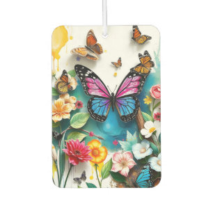 Vibrant Butterfly Garden Inspired Spring Design Air Freshener