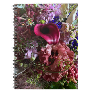 Vibrant Calla Lily and Purple Floral Notebook