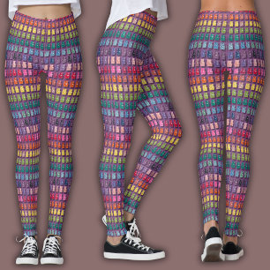Vibrant Candy Pattern   Rainbow Gummy Bear Leggings