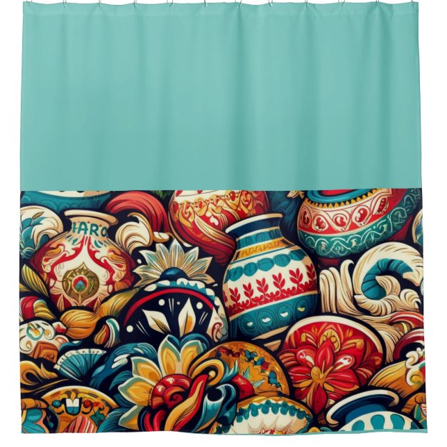 Vibrant Cantaro mexicain Design Douche rideau (Devant)
