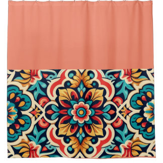 Vibrant Cantaro mexicain Design Douche rideau