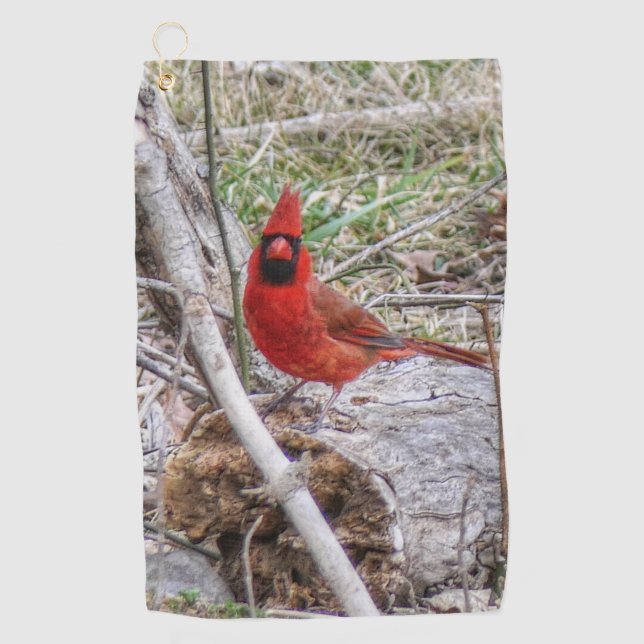 Vibrant Cardinal Golf Towel (Front)