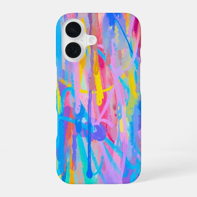 Vibrant Cascade iPhone 16 Case (Back)