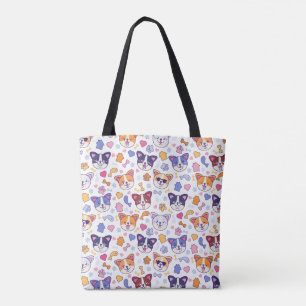 Vibrant Cat & Dog Faces Tote Bag