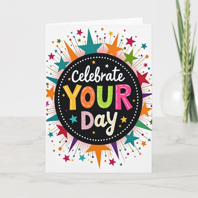 Vibrant Celebrate Card (Front)
