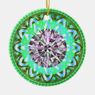 Vibrant Ceramic Circle Ornament