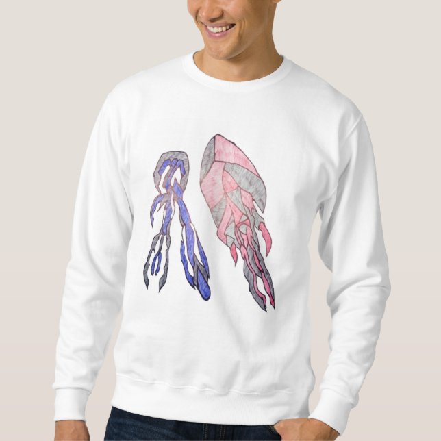 Vibrant Chaos Abstract Men’s Sweatshirt (Front)