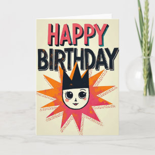 Vibrant Character Birthday Card