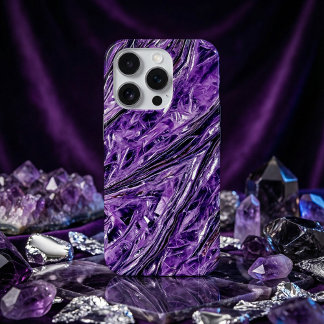 Vibrant Charoite Gemstone iPhone 15 Pro Case