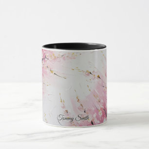 Vibrant Cherry Blossom Abstract Art Mug