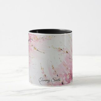 Vibrant Cherry Blossom Abstract Art Mug