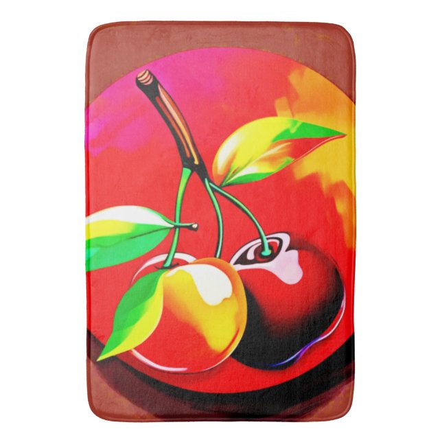 Vibrant Cherry Duo Bath Mat (Front Vertical)