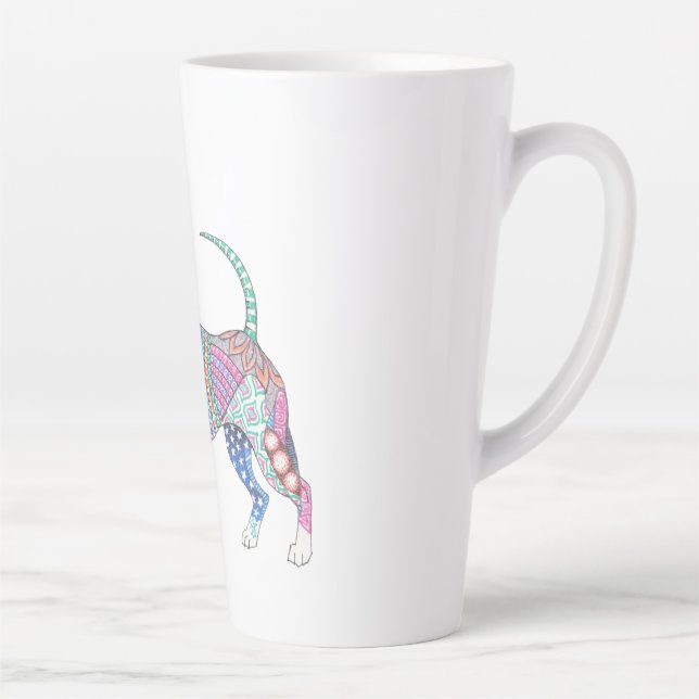 Vibrant Chihuahua  Large Latte Mug (Droite)