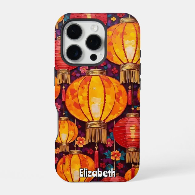 Vibrant Chinese Lanterns iPhone Case (Back)