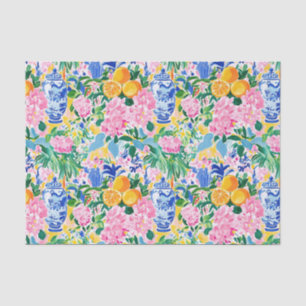 Vibrant Chinoiserie Pattern  Tissue Paper