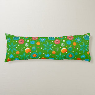 Vibrant christmas festive pattern body pillow