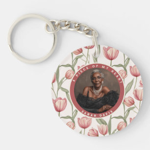 Vibrant Christmas Gifts For Women Photo Tulip Keychain