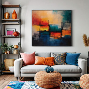 Vibrant Chromatic Blocks Poster