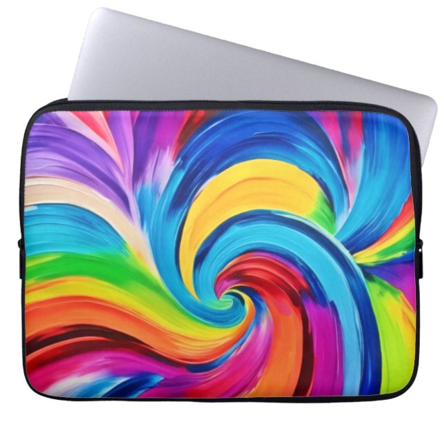Vibrant Chromatic Dance Laptop Sleeve (Front)
