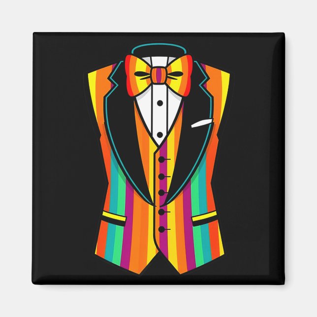 Vibrant cinco de mayo bow tie fiesta party wedding magnet (Front)