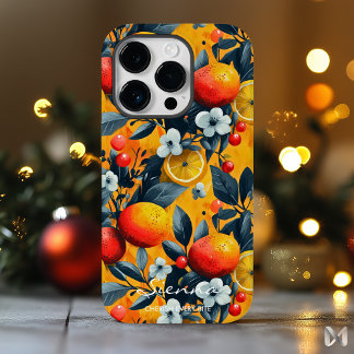 Vibrant Citrus and Berry Pattern for a Fresh Look Case-Mate iPhone 14 Pro Case