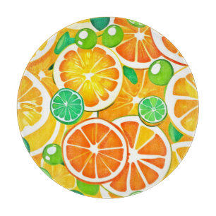 Vibrant Citrus Medley - Fresh & Juicy Slices Cutting Board