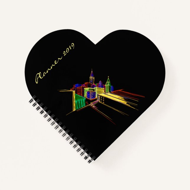 Vibrant city art . notebook (Front)