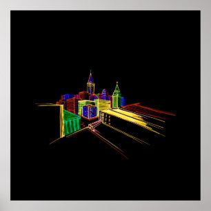 Vibrant city poster