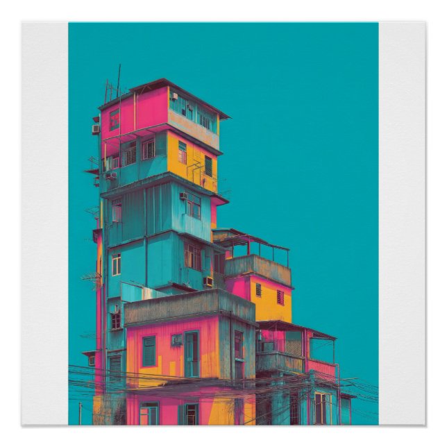"vibrant city print" poster (Front)