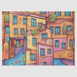Vibrant Cityscape Impressions V2 Tissue Paper