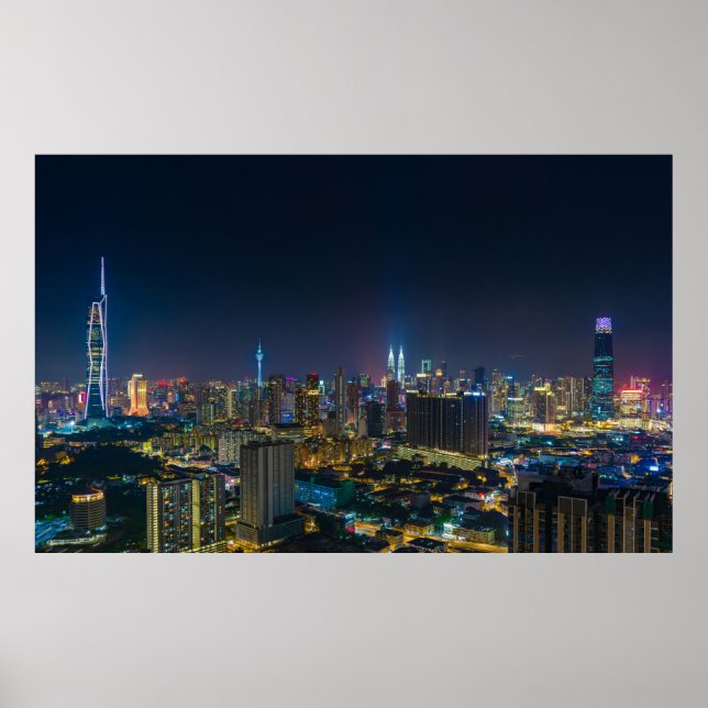 Vibrant Cityscape Photography Poster (Front)