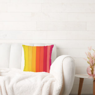 Vibrant Color Aesthetic Pattern Decorative  Throw Pillow