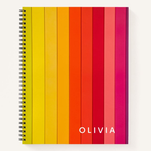 Vibrant Color Aesthetic Pattern Notebook (Front)