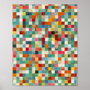 Vibrant Color Blocks: Color Theory Blend Poster